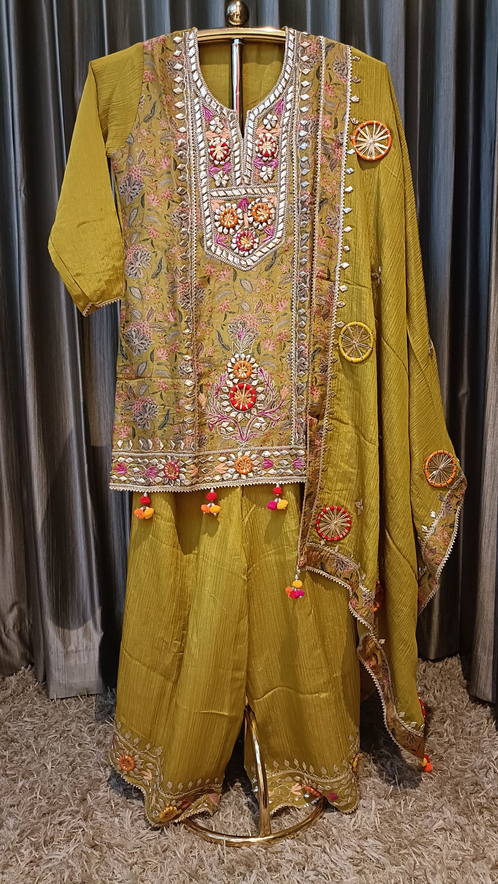 HALDI,MEHNDI,FESTIVE,TRADITIONAL,FUNCTIONAL PALAZZO SUIT