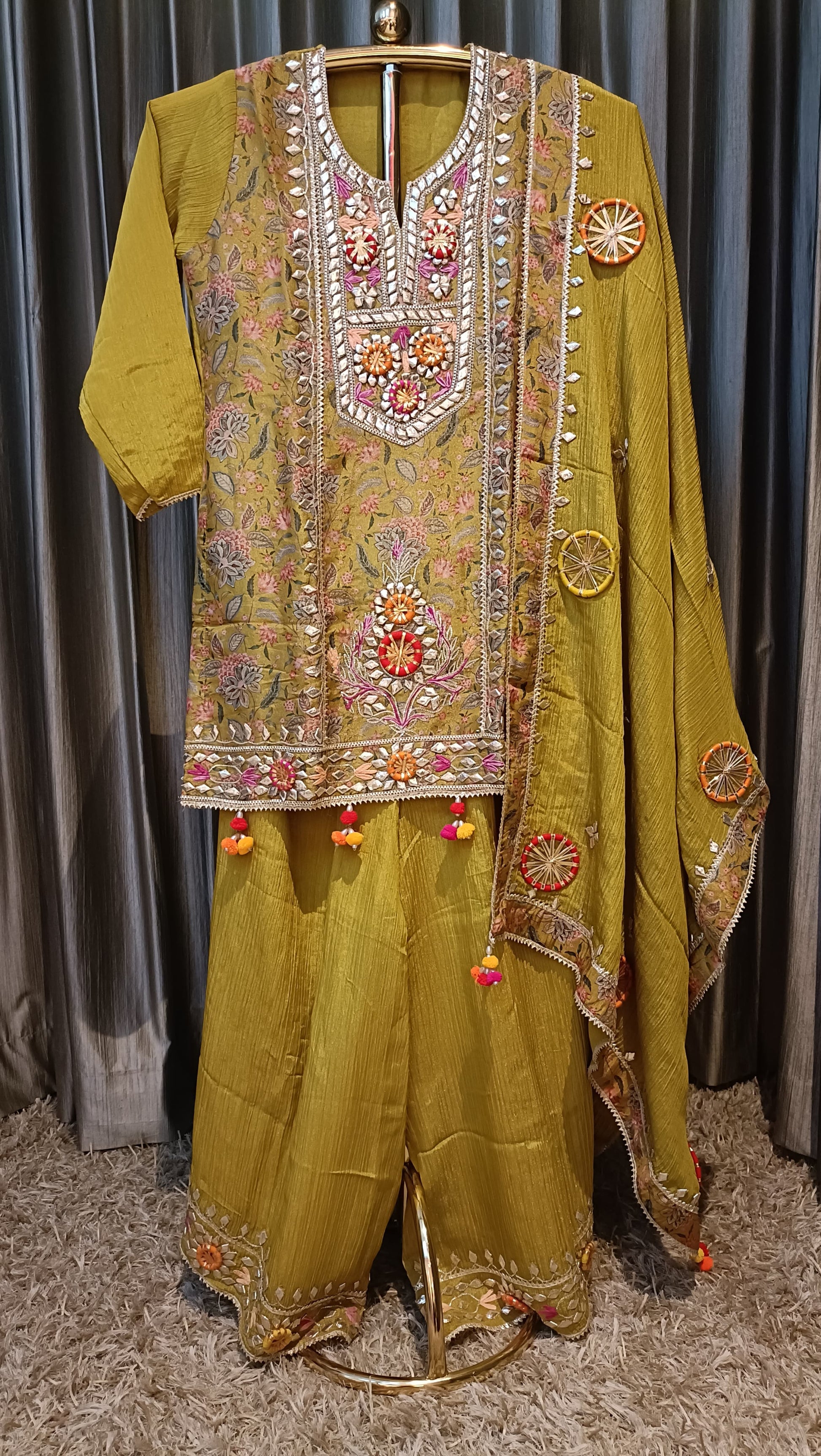 HALDI,MEHNDI,FESTIVE,TRADITIONAL,FUNCTIONAL PALAZZO SUIT