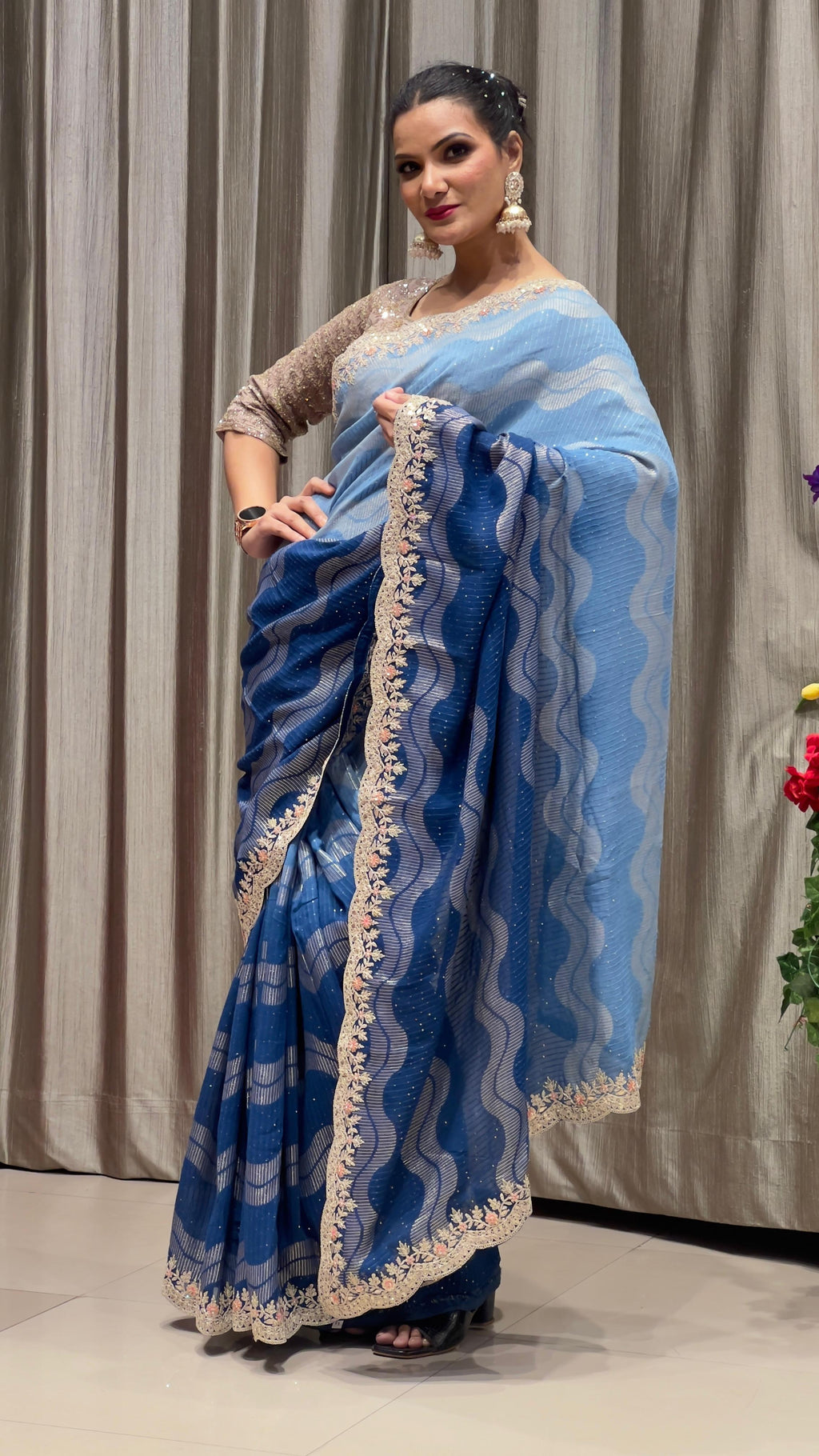 GEORGETTE PARTY WEAR SAREE,FESTIVE OCCASSION,WEDDING,RECEPTION