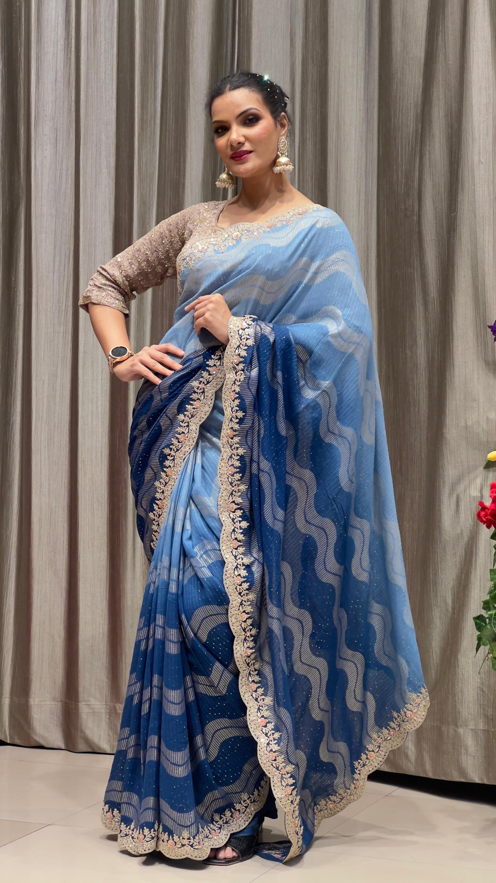 GEORGETTE PARTY WEAR SAREE,FESTIVE OCCASSION,WEDDING,RECEPTION
