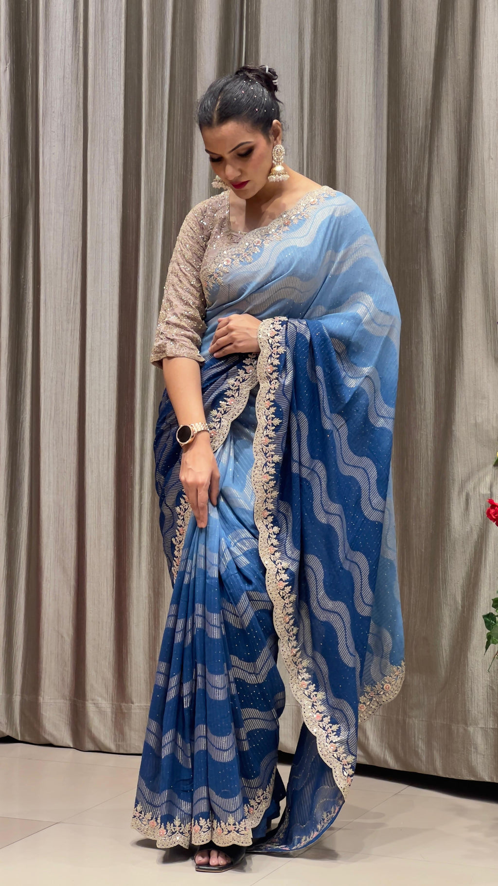 GEORGETTE PARTY WEAR SAREE,FESTIVE OCCASSION,WEDDING,RECEPTION