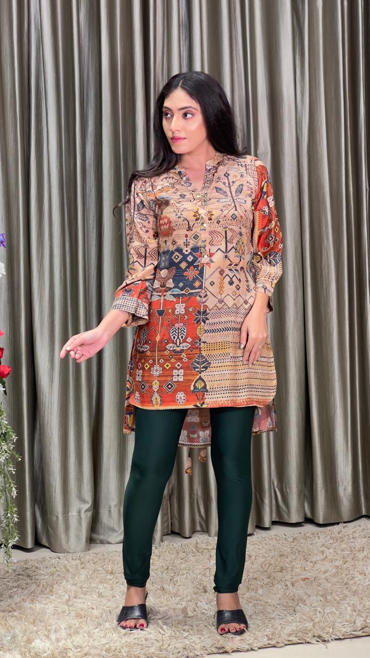 DAILY WEAR SHORT PRINTED KURTI STYLE