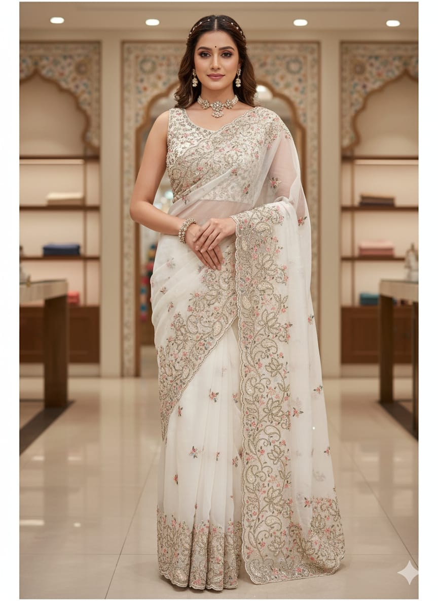 RECEPTIOIN EVENING OCCASSION PARTY WEAR SAREE