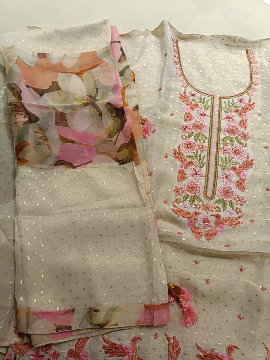 SEMI OCCASSION PARTY WEAR DRESS MATERIAL