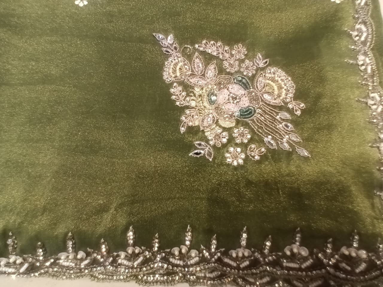 MEHENDI  HALDI FESTIVE FUNCTIONAL PARTY WEAR SAREE