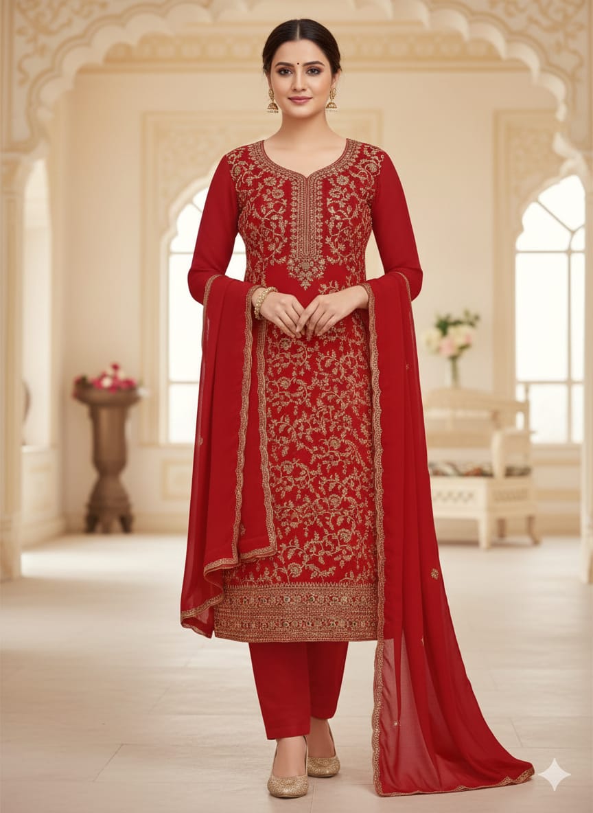 WEDDING,RECEPTION,FESTIVE OCCASSION DRESS MATERIAL