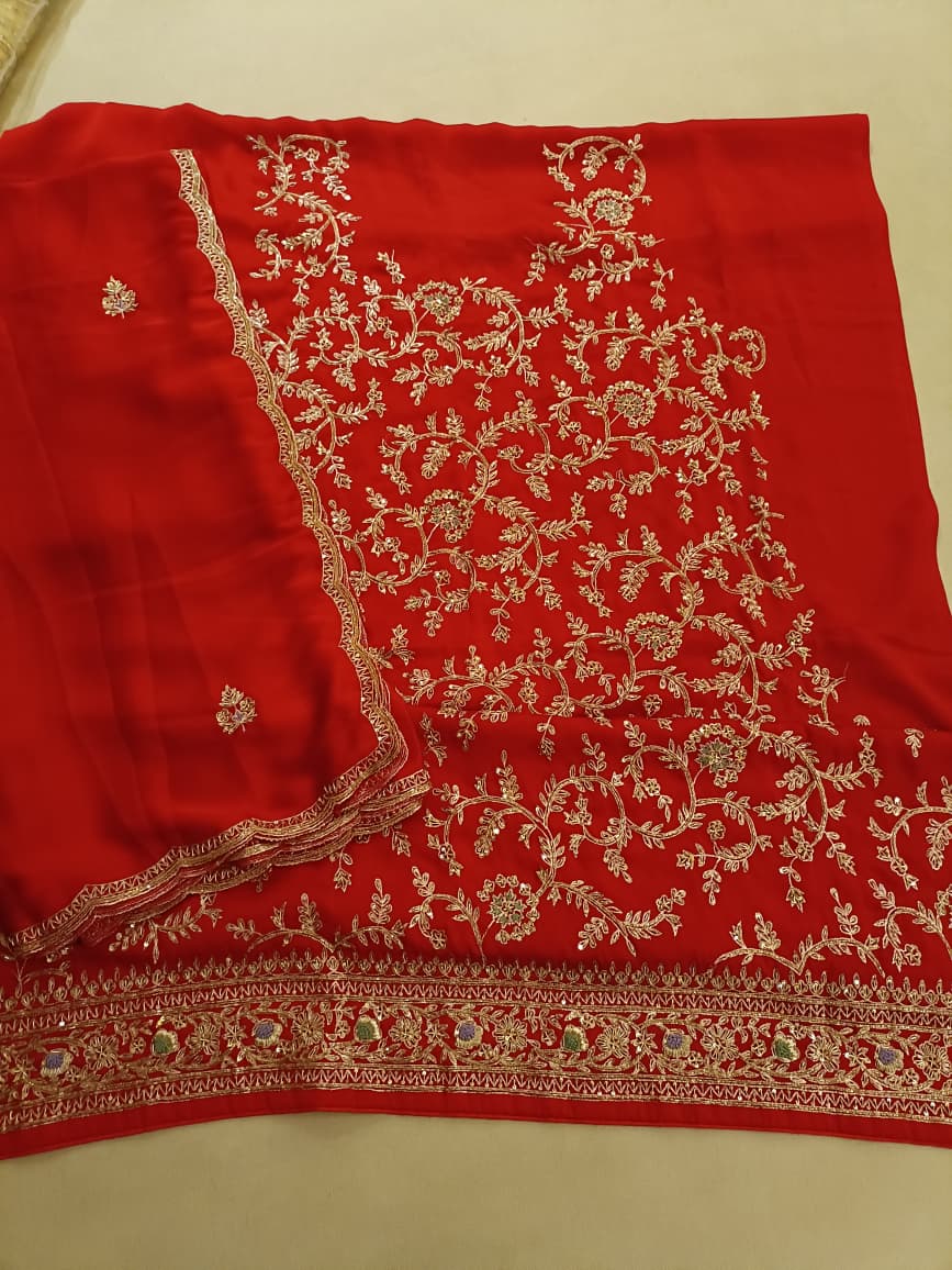 WEDDING,RECEPTION,FESTIVE OCCASSION DRESS MATERIAL