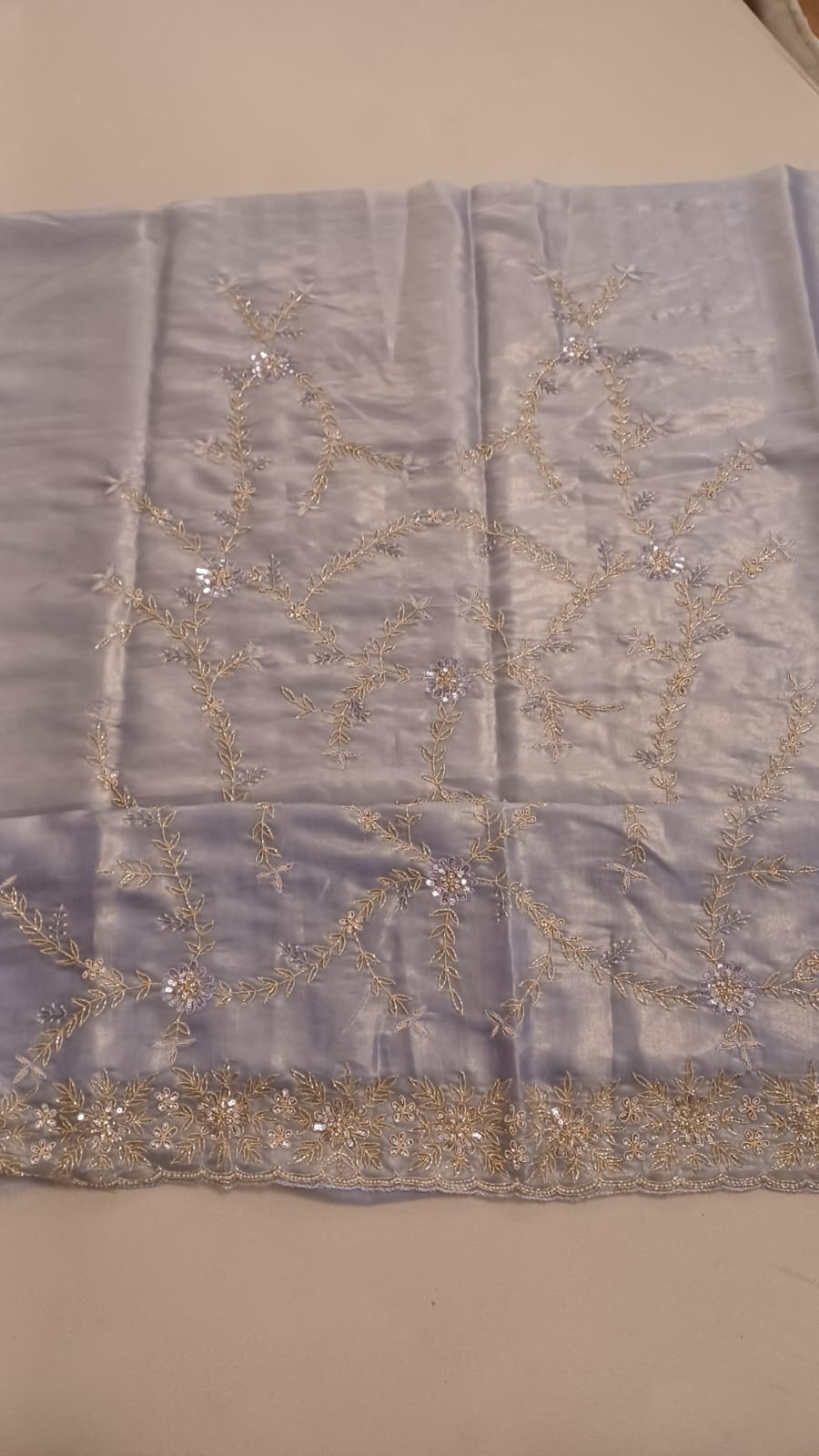 SIMMER ORGANZA DRESS MATERIAL FESTIVE WEAR