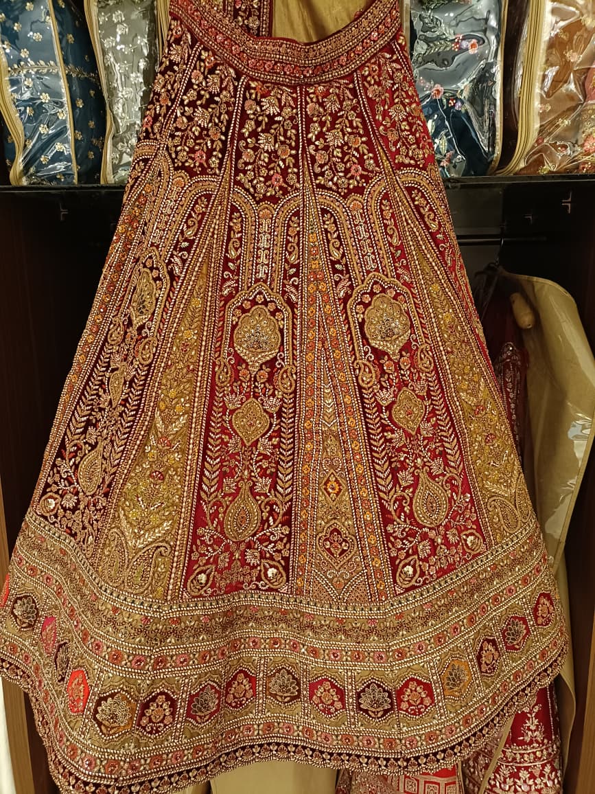WEDDING,RECEPTION BRIDAL LEHENGA CHOLI