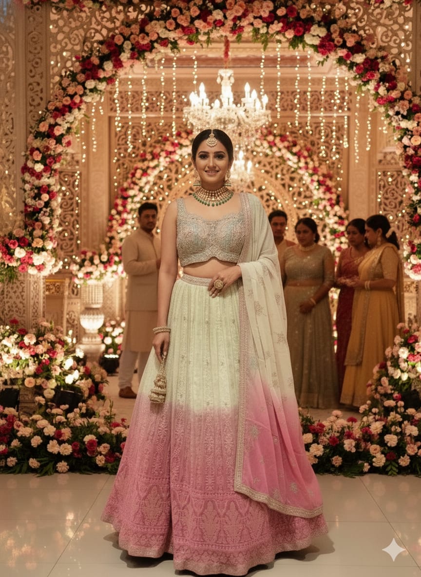 FANCY LUCKNOWI PARTY WEAR LEHENGA CHOLI