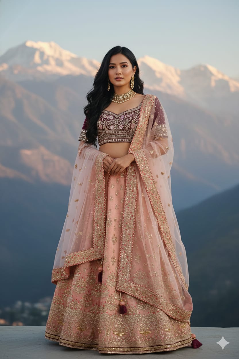 SANGEET,MEHENDI,TRADITIONAL,FUNCTIONAL WEAR,FUSION WEAR,ORGANZA LEHENGA CHOLI