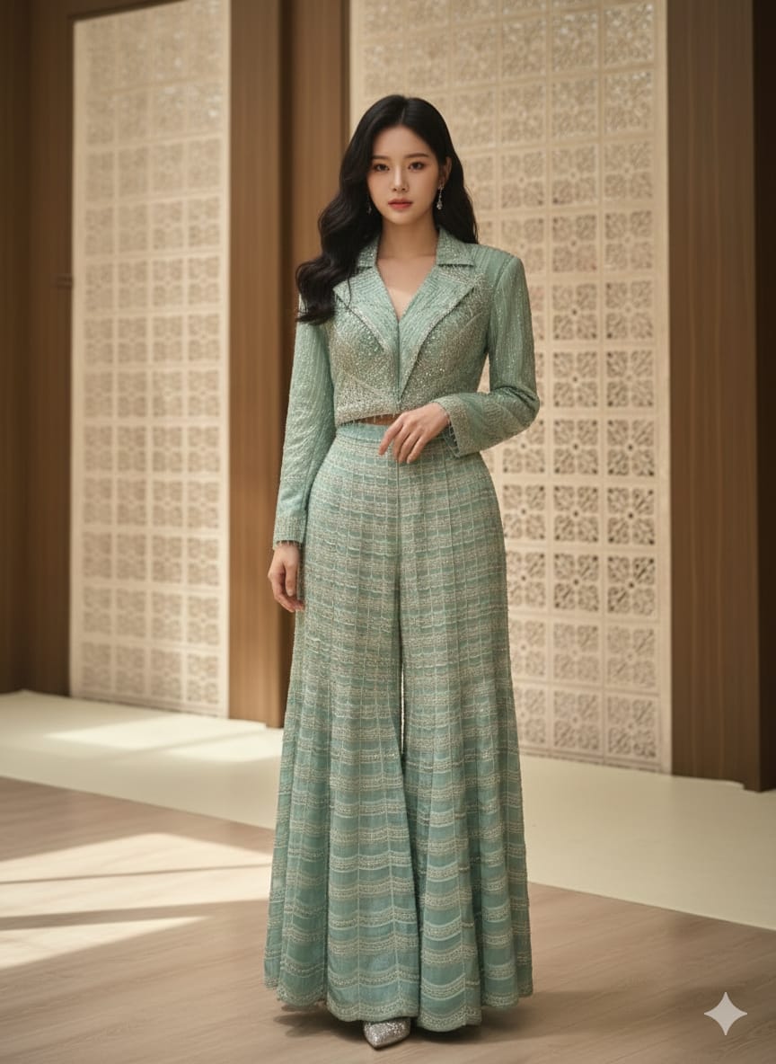 CROP TOP,INDO-WESTERN,PARTY WEAR,SANGEET,MEHENDI,SUIT