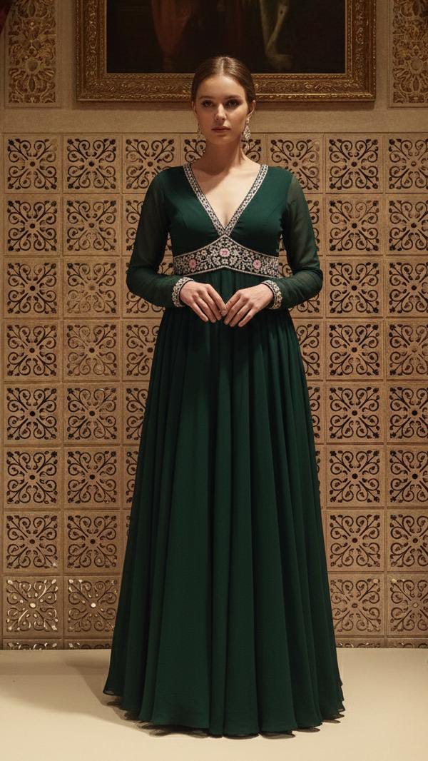 GEORGETTE FLOOR LENGTH GOWN