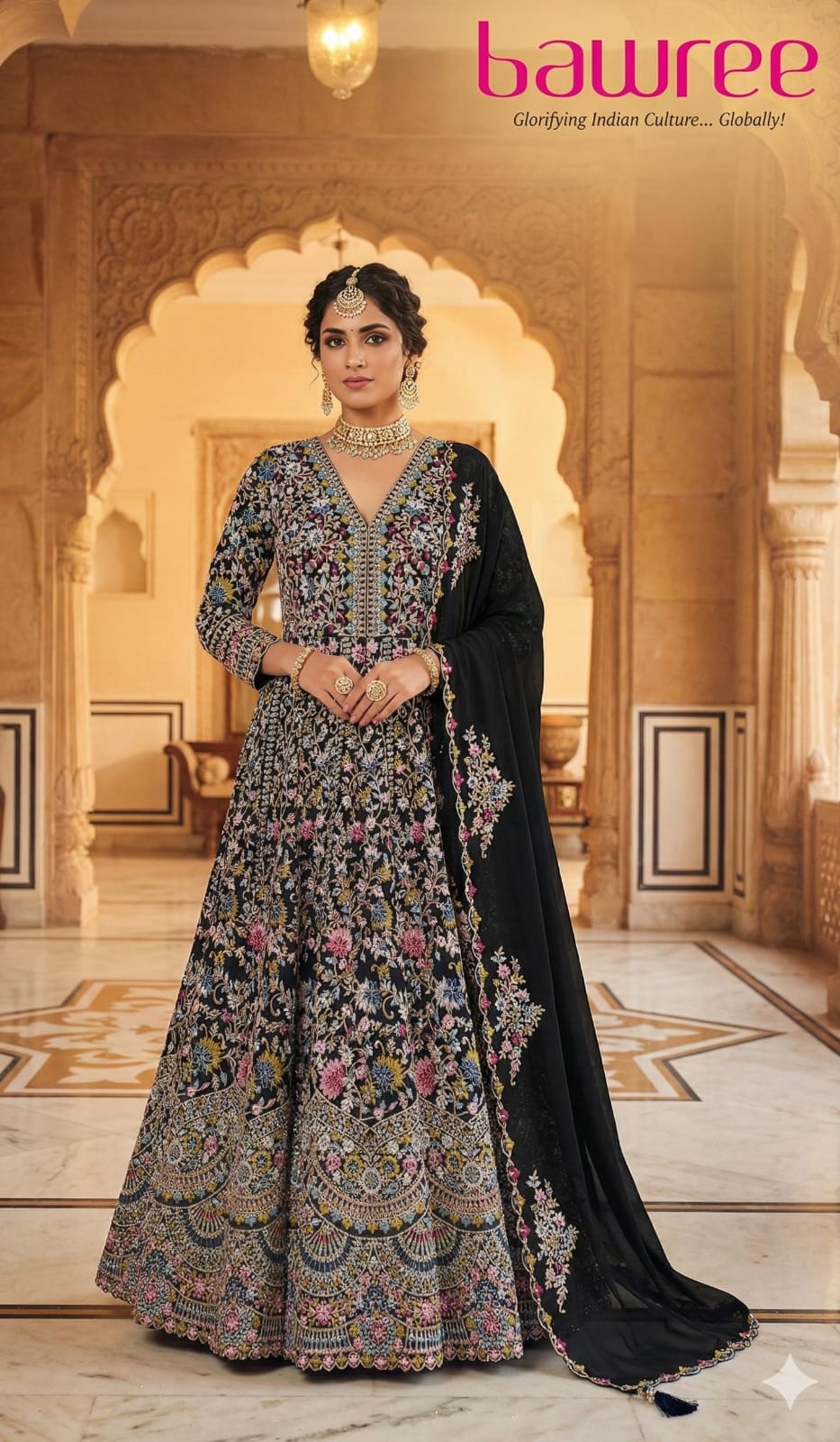FLOOR LENGTH GOWN,WEDDING,RECEPTION,TRADITIONAL,FESTIV OCCASSION,PARTY WEAR