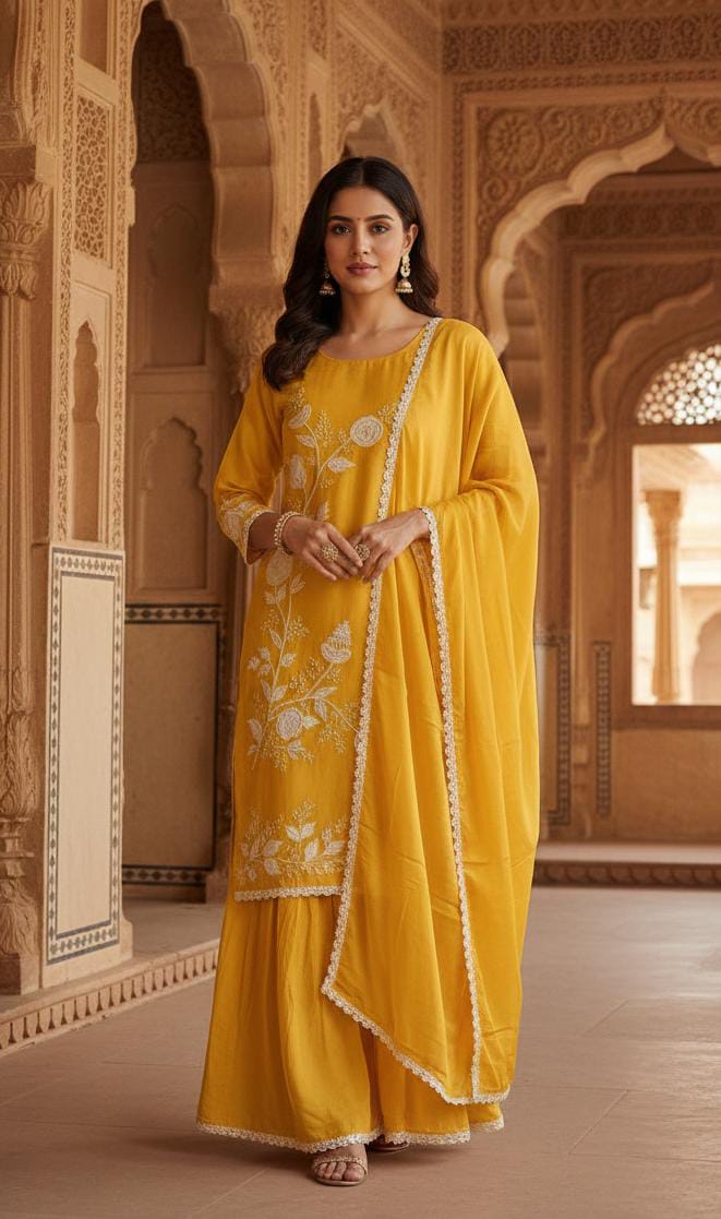 PALAZZO SET HALDI,SANGEET,FESTIVE OCCASSION, PARTY WEAR