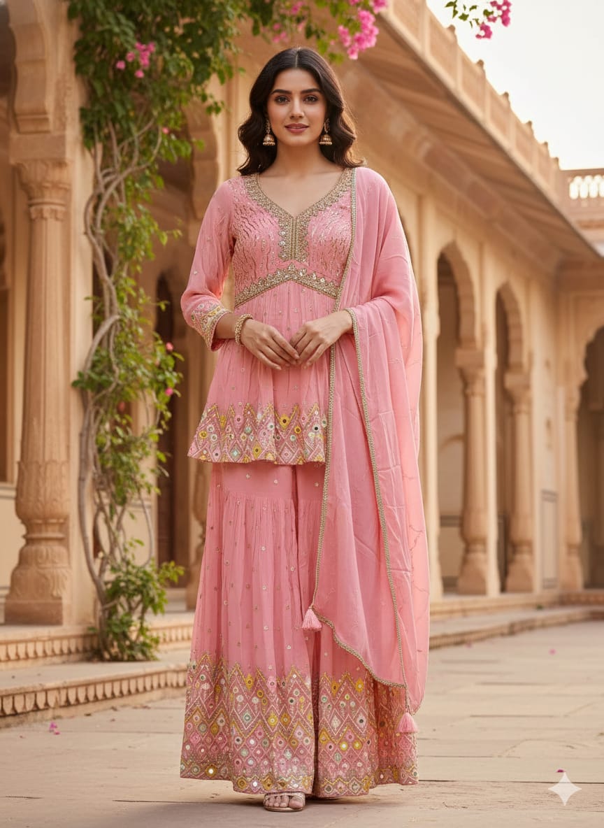 PARTY WEAR,INDO-WESTERN,FUNCTIONAL,SANGEET,PALAZZO, GHARARA