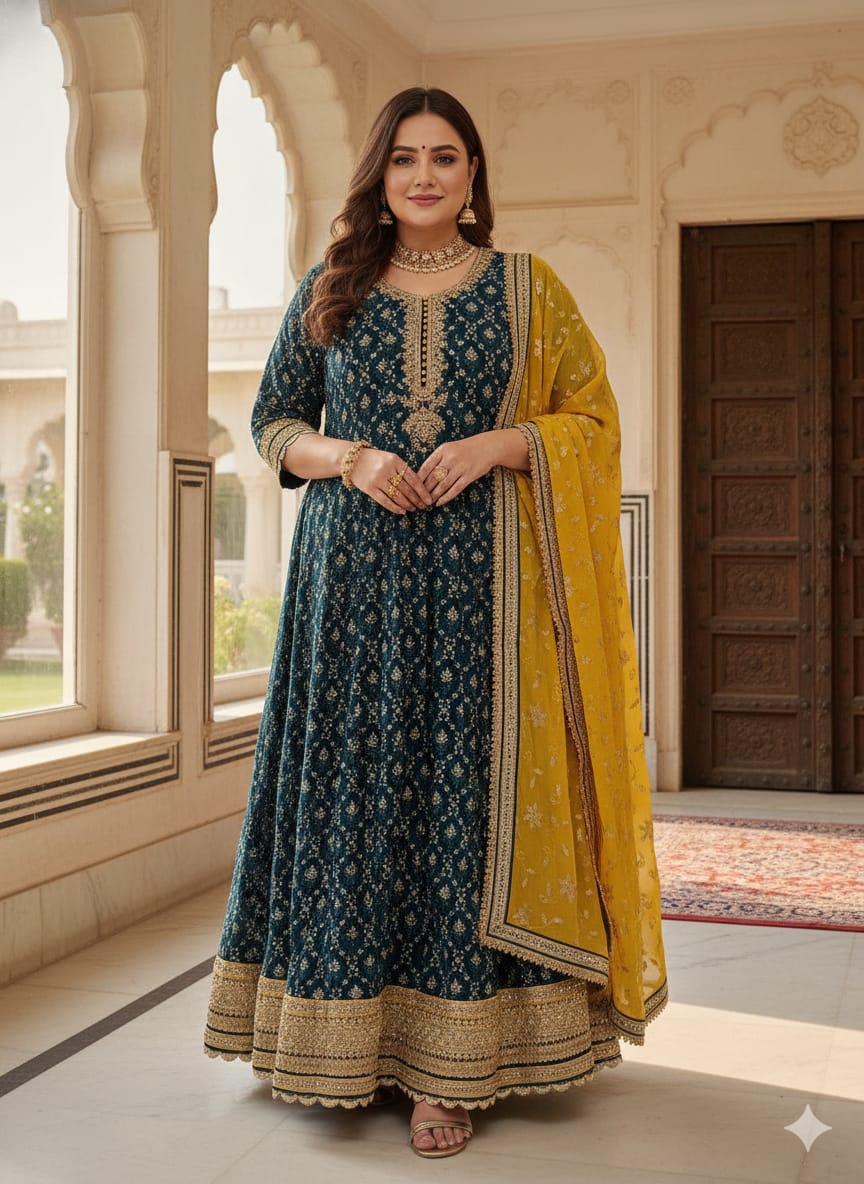 ANARRKALI GOWN PARTY WEDDING,OCCASSION,FUNCTIONAL,WEAR OUTFI