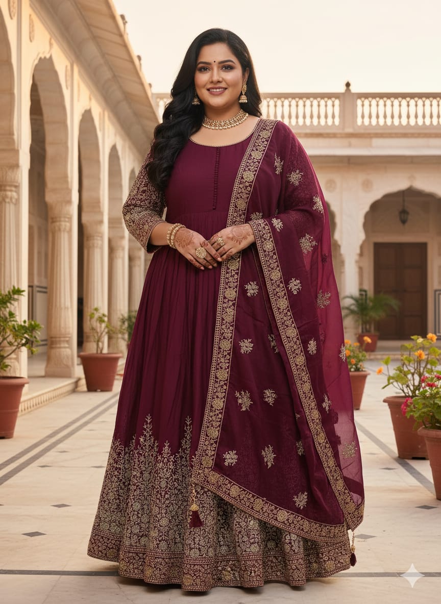 FLOOR LENGTH ANARKALI GOWN SANGEET,FESTIVE OCCASSION,TRADITIONAL,FUNCTIONAL WEAR