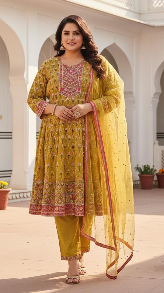 GEORGETTE ANARKALI DRESS,FESTIVE, OCCASSION,PARTY WEAR
