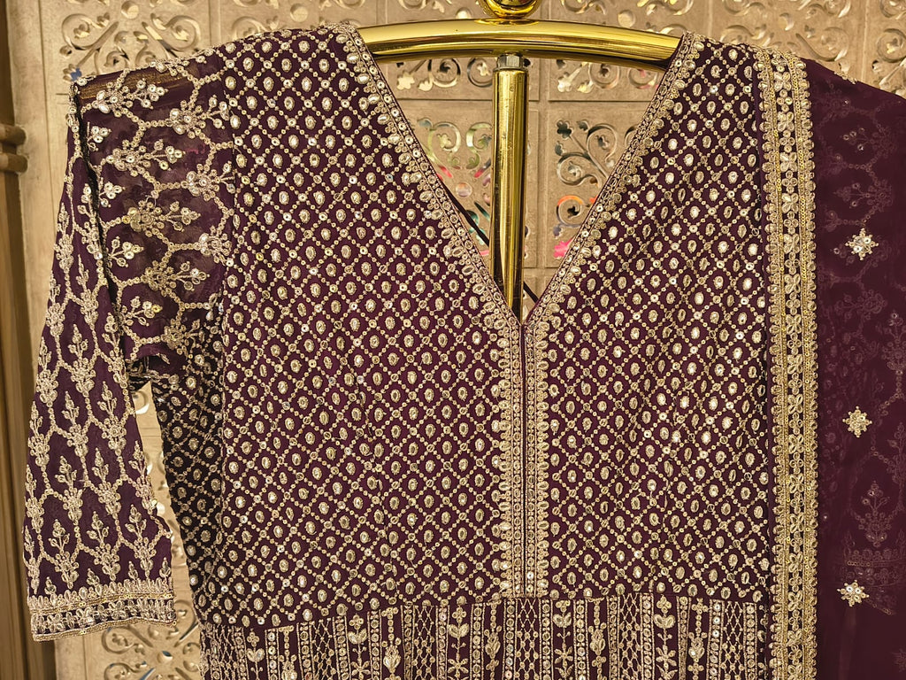 FLOOR LENGTH PARTY WEAR OUTFIT