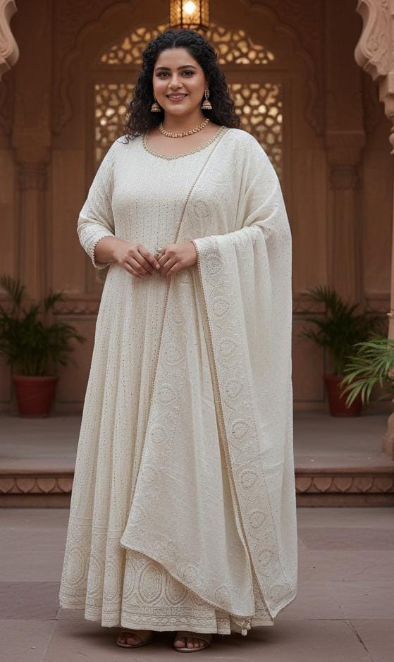 FLOOR LENGTH ANARKALI FESTIVE WEAR OUTFIT