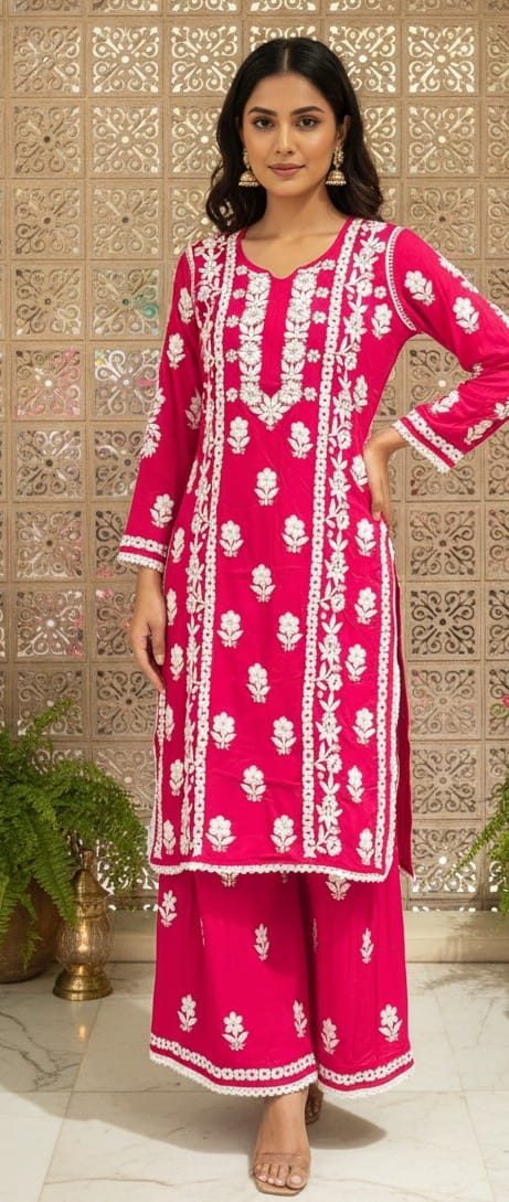 LAKHNAVI  DAILY WEAR KURTA  SET