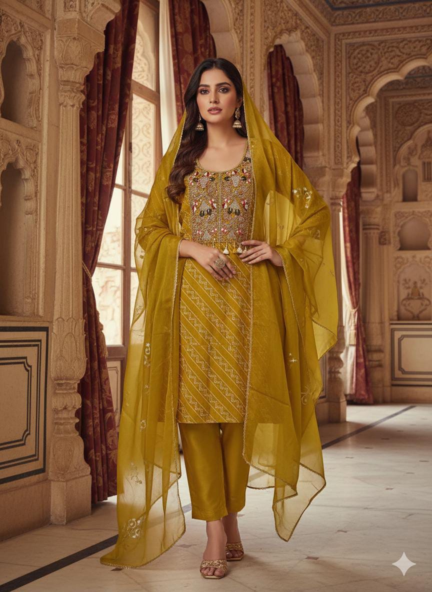 SEMI PARTY WEAR KURTA SET