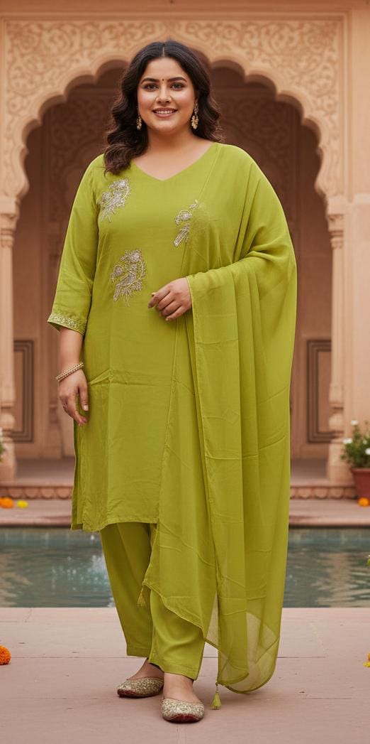 SEMI  PARTY WEAR KURTA SET