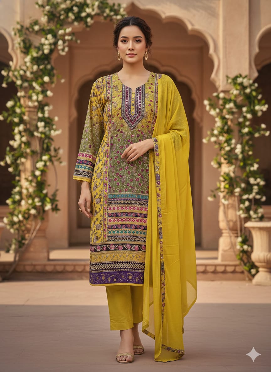SEMI PARTY WEAR KURTA SET