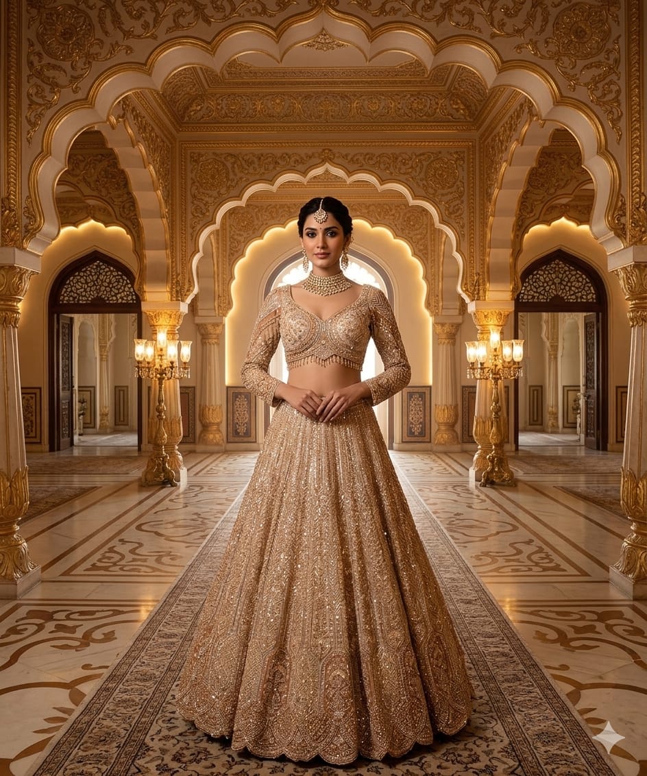 WEDDING,RECEPTION FUNCTIONAL PARTY WEAR LEHENGA CHOLI