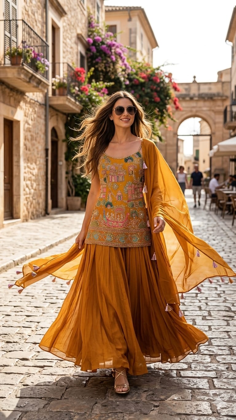 HALDI,MEHENDI FESTIVE OCCASSION PARTY WEAR OUTFIT