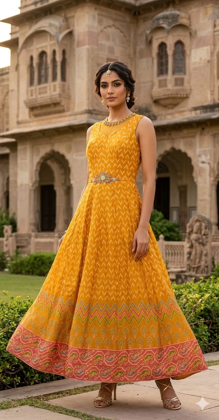 FLOOR LENGHT ANARKALI OUTFIT