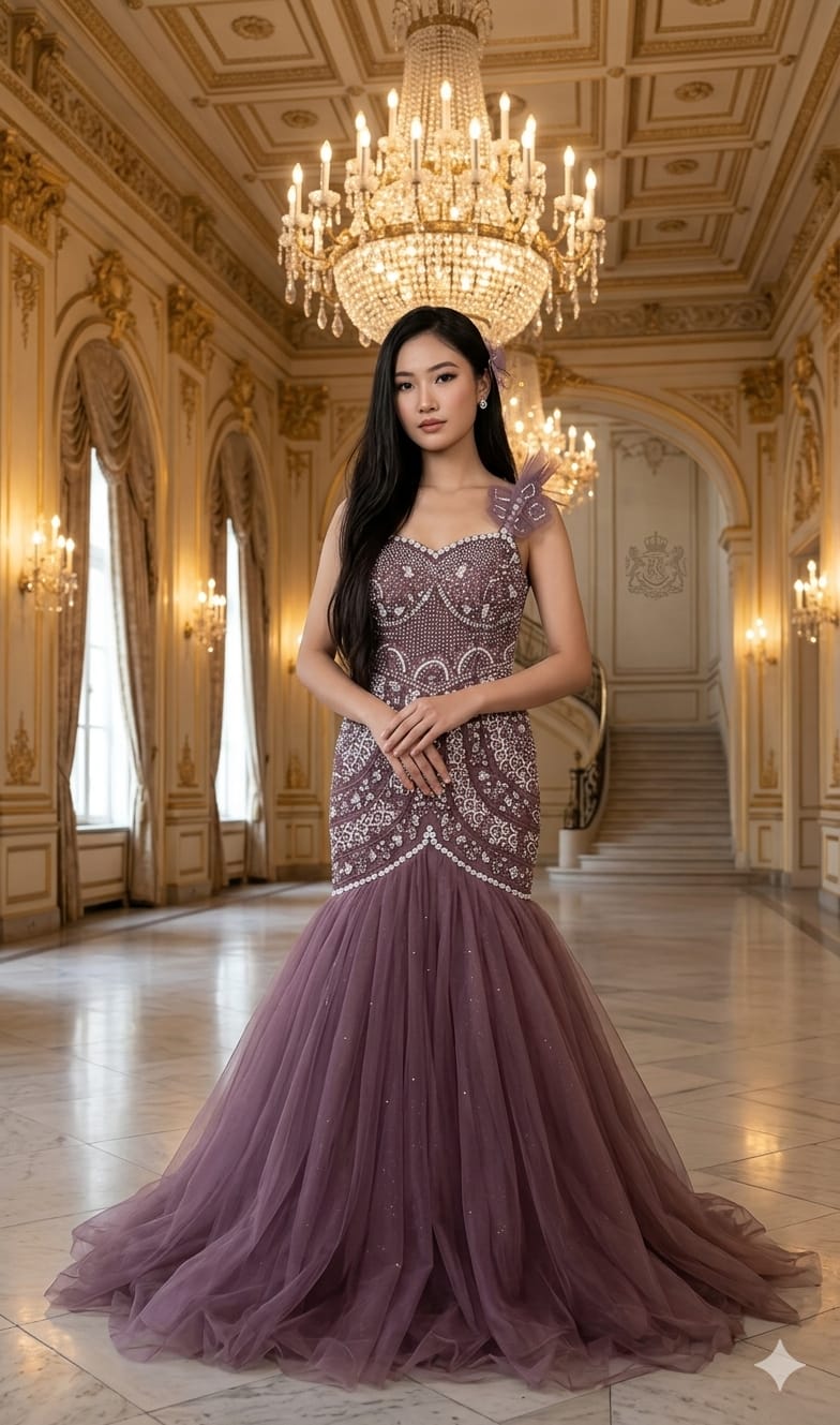 FISH-CUT GOWN STYLE PARTY WEAR