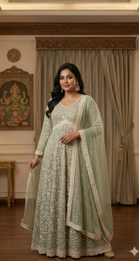 ALIA CUT ANARKALI DRESS RECEPTION,SANGEET,PARTY WEAR – Bawree