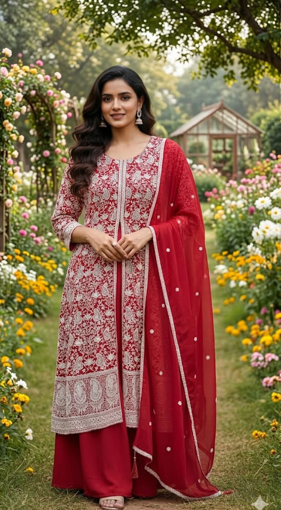 LUCKHNAVI FRONT SLIT CUT ANARKALI DRESS,EVENING,FESTIVE,TRADITIONAL WEAR
