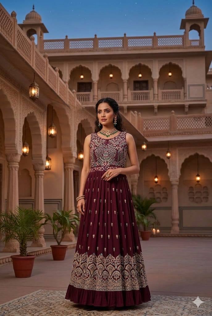 ANARKALI SUIT,FLOOR LENGTH GOWN,FUNCTIONAL,SANGEET,TRADITIONAL