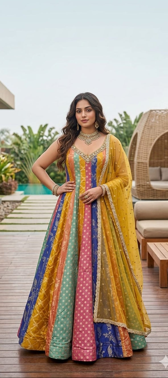 WEDDING,TRADITIONAL,FUNCTIONAL,EVENING PARTY WEAR GOWN
