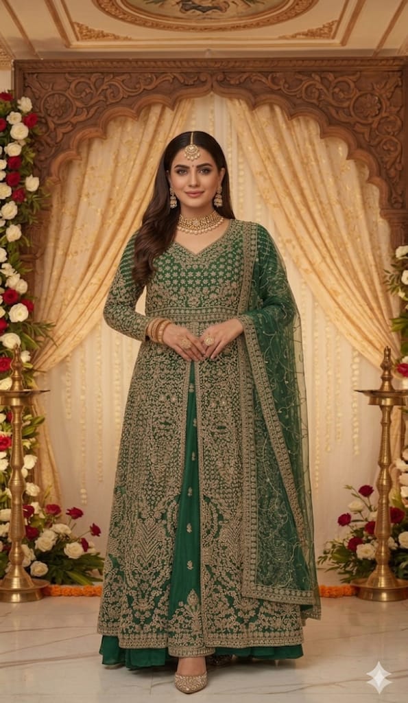 WEDDING,RECEPTION BRIDAL WEAR OUTFIT