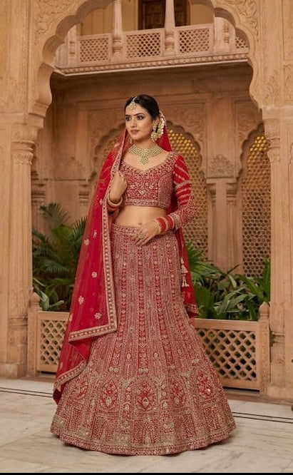 DESIGNER BRIDAL FISH CUT LEHENGA CHOLI
