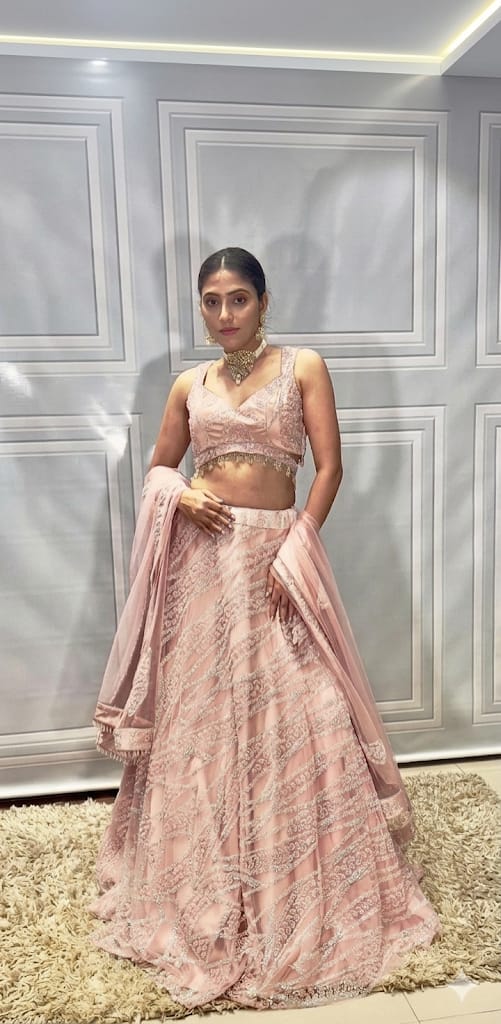 RECEPTION LOOK LEHNGA CHOLI,ENGAGEMENT,SANGEET,FESTIVE OCCASSION,