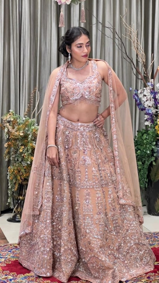 WEDDING,RECEPTION BRIDAL WEAR DESIGNER LEHENGA CHOLI