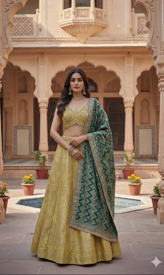 HALDI,MEHENDI FESTIVE OCCASSION PARTY WEAR OUTFIT