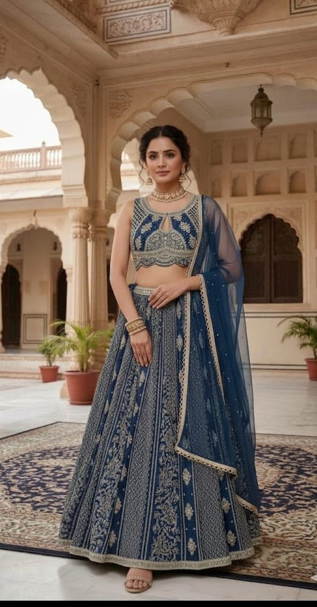 WEDDING,RECEPTION FUNCTIONAL FESTIVE OCCASSION PARTY WEAR OUTFIT