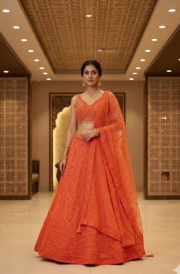 HALDI,MEHENDI,EVENING FESTIVE OCCASSION LEHENGA CHOLI