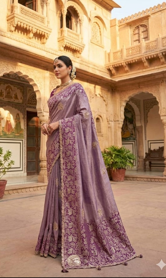 WEDDING.RECEPTION FUNCTIONAL PARTY WEAR SAREE
