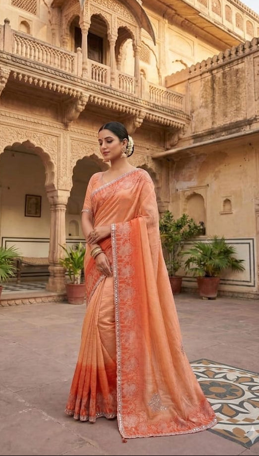 WEDDING,RECEPTION  FUNCTIONAL PARTY WEAR SAREE
