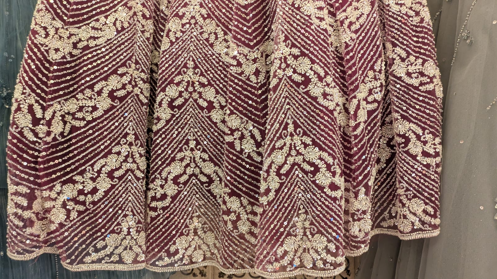 Hand-Embellished Mauve-Pink Bridal Lehenga Choli