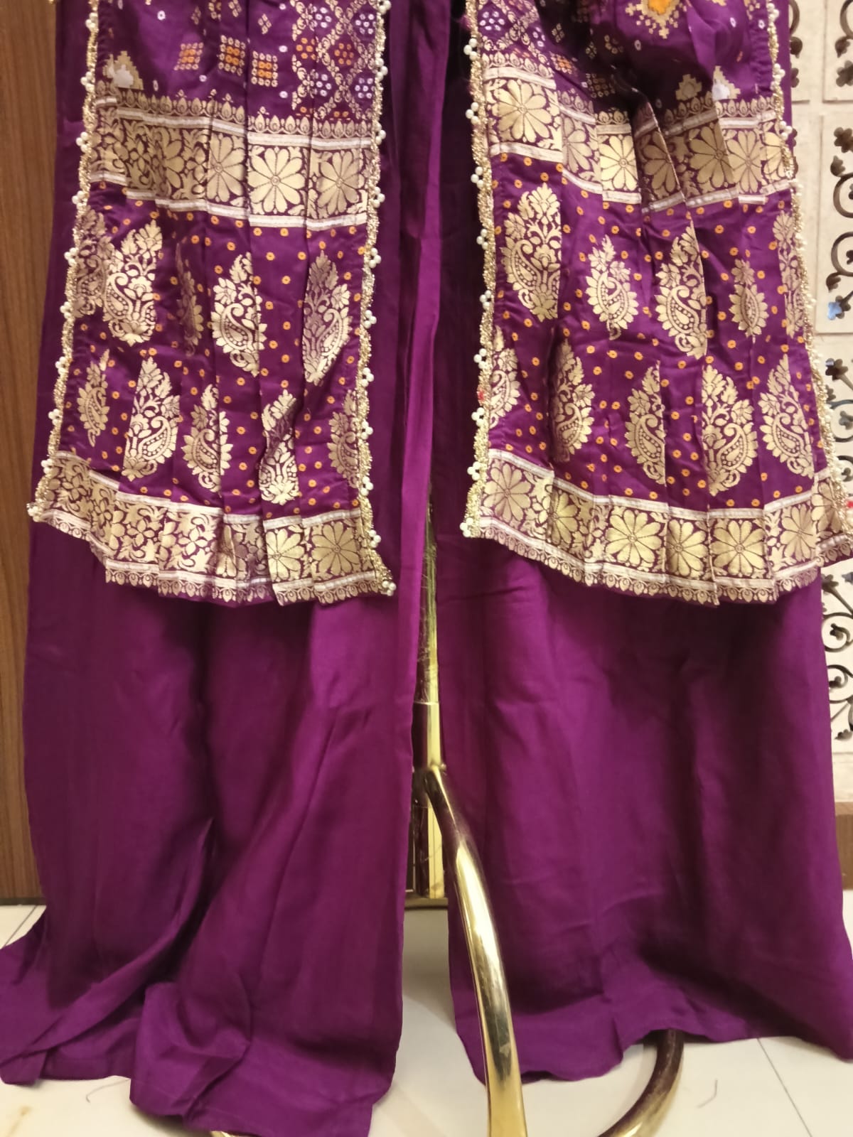 Bandhani Print Indo-Western Co-ord Set with Embellished Belt