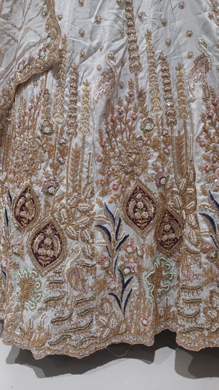 Celestial Ivory Embroidered Lehenga Set.