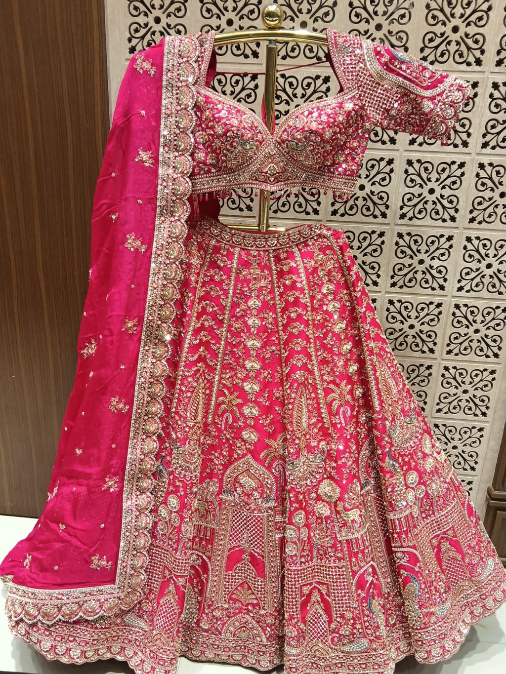 bridal elegance heavily embellished lehenga choli.